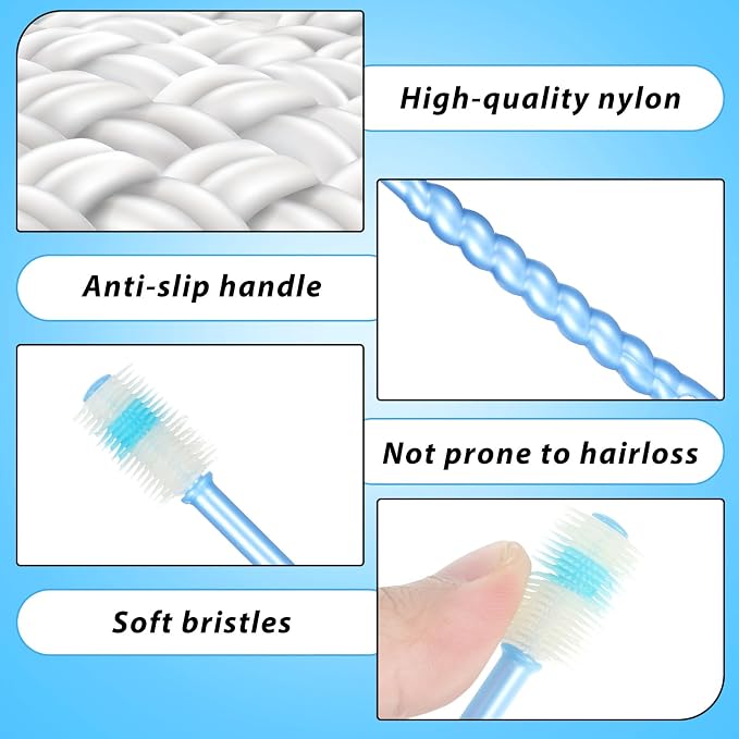 4 Pcs Cat Toothbrush 360, Deep Teeth Cleaning Cat 360 Toothbrush, 360 Toothbrushes Cat Soft Bristle Multi-Color, 360° Pet Toothbrush Round Design for Small Dogs Cats Dental Care