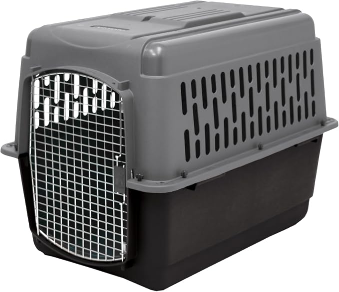 Petmate Large Breeds Dog Kennel, Dark Gray and Black