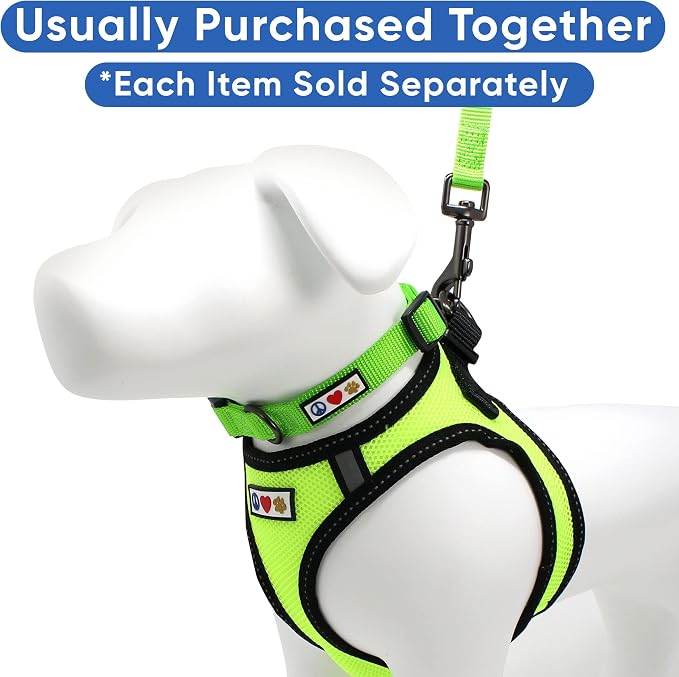 Pawtitas Dog Vest Harness Made with Breathable Air Mesh | All Weather Vest Harness for Extra Large Dogs with Quick-Release Buckle - Green Mesh Dog Harness for Training and Walking Your Pet.