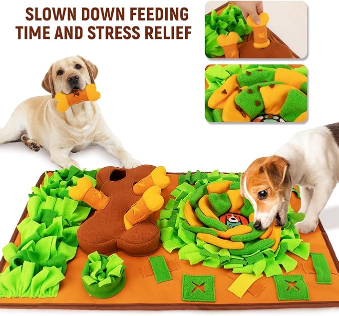 Snuffle Mat Dog Enrichment Feeding Mat | Smell Training & Slow Eating, Interactive Toy & Feed Game, Sniffing, Mental Stimulation