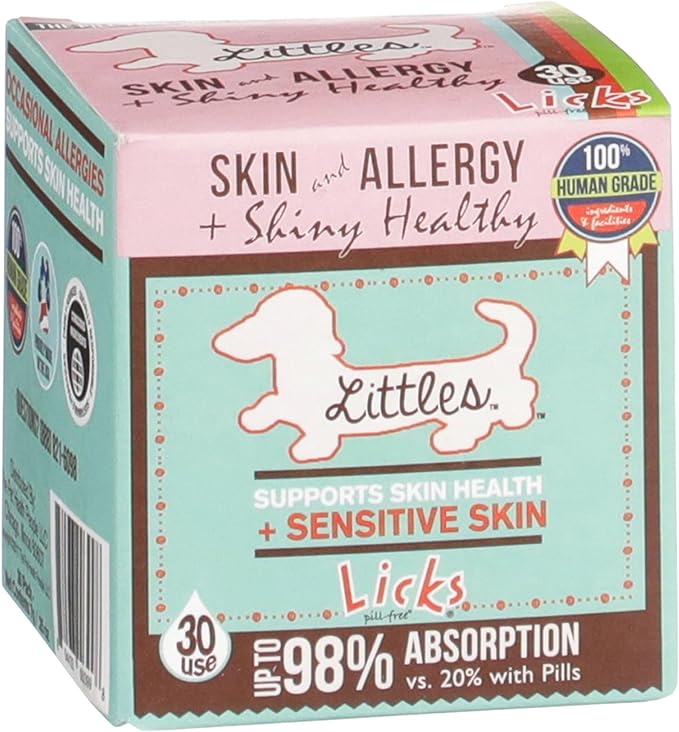 Licks Littles Skin & Allergy, Omega 3s, Fish Oil, 30 Packets