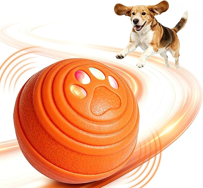 Automatic Interactive Dog Toys Ball with 4 Play Modes for Small Medium Dogs | Vibrating Dog Ball with 4 Play Modes, Moving & Bouncing Ball for Dogs, Smart Self Rolling Dog Toy for Small Medium Dogs