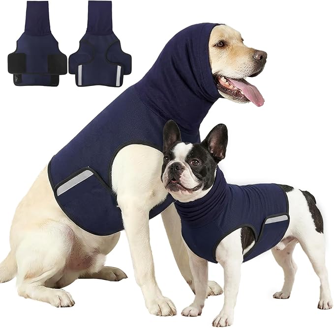 Dog Calming Hoodie Thunder Anxiety Relief Vest for Large Dogs
