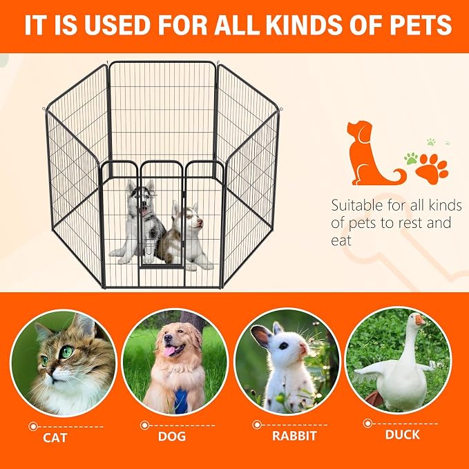 FDW Dog Playpen Kennel, 40in 6 Panels