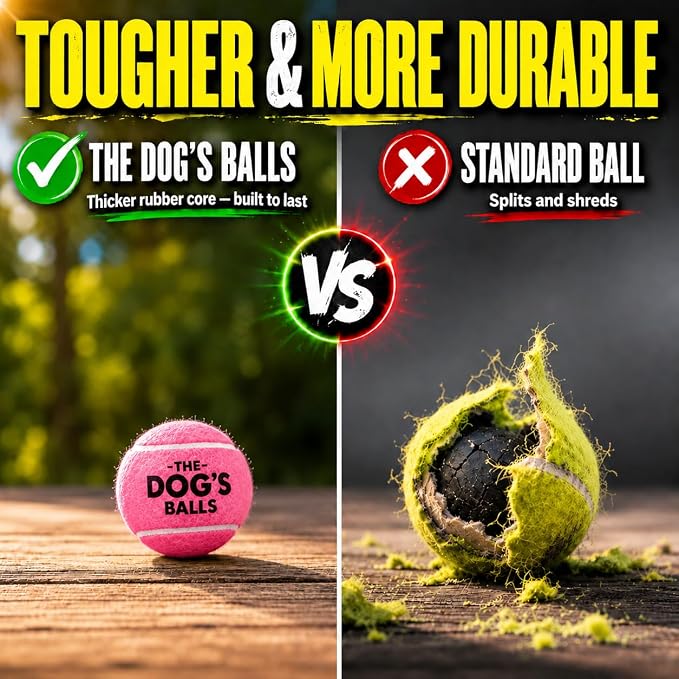 The Little Dog’s Balls Small Dog Tennis Balls 6-Pack Pink Floats in Water | Our fetch balls combine non-abrasive felt exterior and a thicker rubber core Durable Dog Toy for Outdoor Play & Training