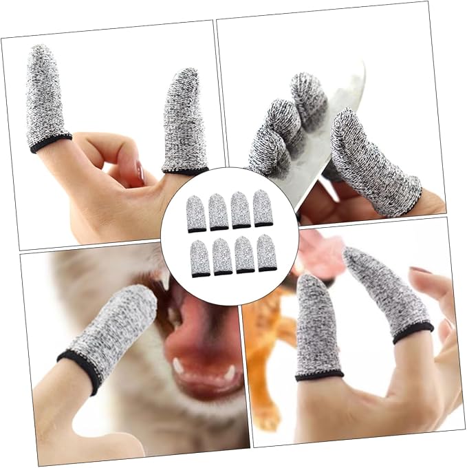 Happyyami 4Pairs Dog and Cat Finger Toothbrushes Reusable Pet Oral Cleaning Supplies for Easy Teeth Cleaning Protects Fingers Scientifically Designed for Hard to Reach Spots
