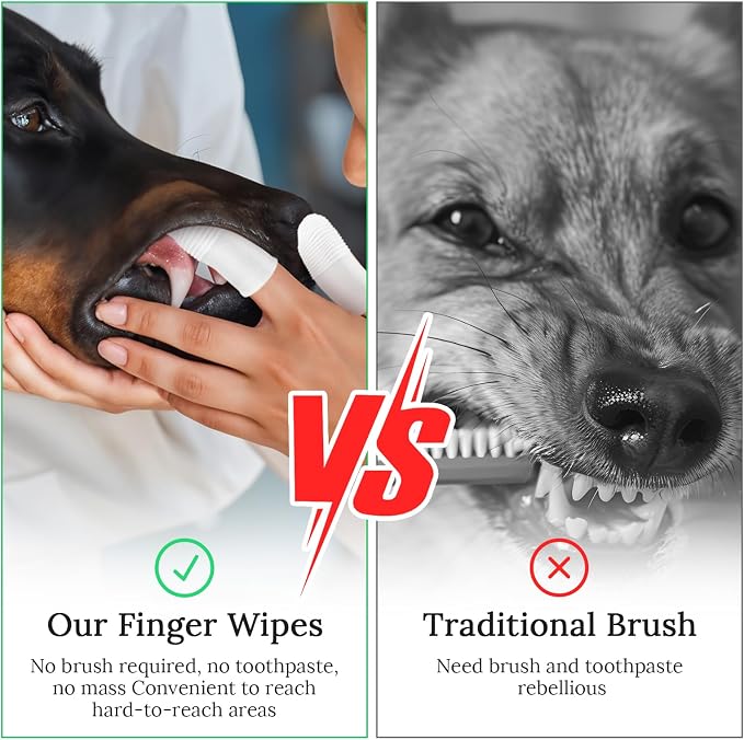 Sibba Dog Toothbrush Finger Toothbrush 30 PCS Pet Dental Care Kit Soft Nylon Finger Brush 360° Dog Tooth Brushing Kit for Dogs Teeth Cleaning White Washable Comfortable Dental Care Pet Toothbrushes