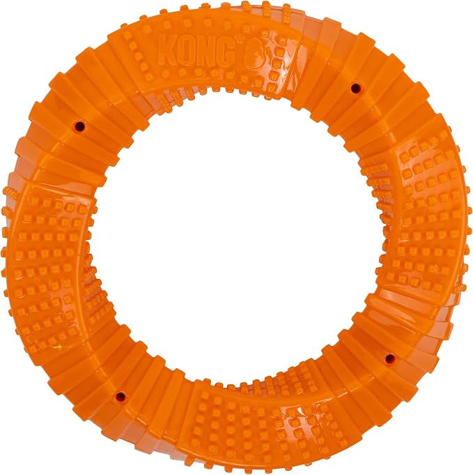 KONG CoreStrength Dog Toy – Ring – Durable Tough Chew Toy for Medium & Large Dogs – Textured Dental Chew for Teeth & Gums – Fetch & Interactive Play