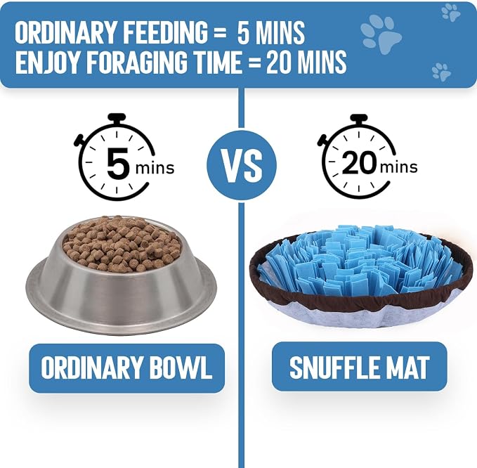 PET ARENA Adjustable Snuffle Mat for Dogs Puzzle Feeder Toy | Promotes healthy eating habits, reduces boredom, brain exercise, and provides engaging activity for pets indoors or outdoors