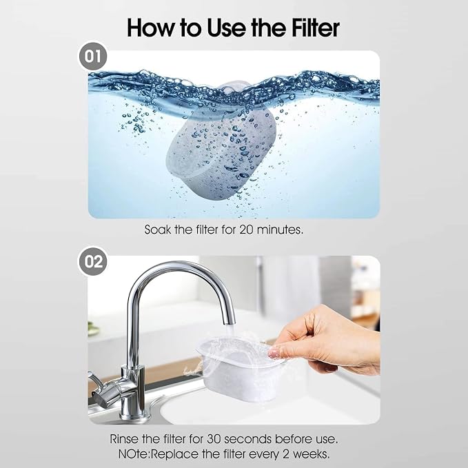 SAMANIJA10-Pack Cat Water Filters Replacement, Compatiable with WOPET W300&W300B&W500 67oz/2L and 3.5L Pet Water Fountain