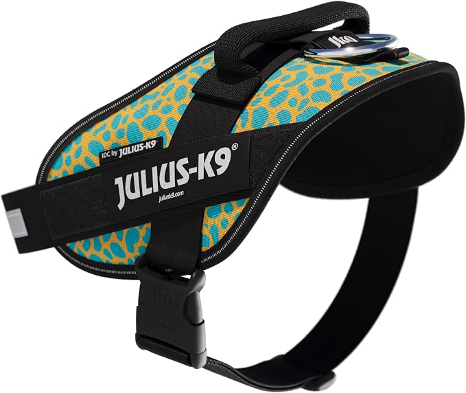 Julius-K9, 24IDCK9-LPRD-M, IDC Powerharness, Dog Harness, Size: Medium Leopard (M)