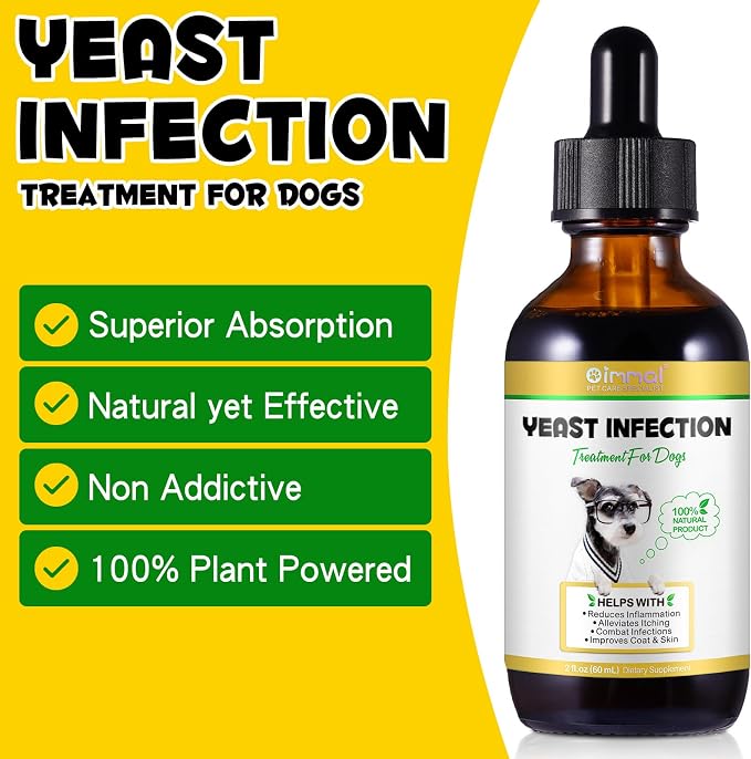 VOSIFSDIY Yeast Infection Treatment for Dogs, Natural Dog Yeast Infection Treatment Supports Itch Relief, Ear Infection, Allergy Relief, Pet Supplies Dog Herbal Supplement, Bacon Flavor-2PCS
