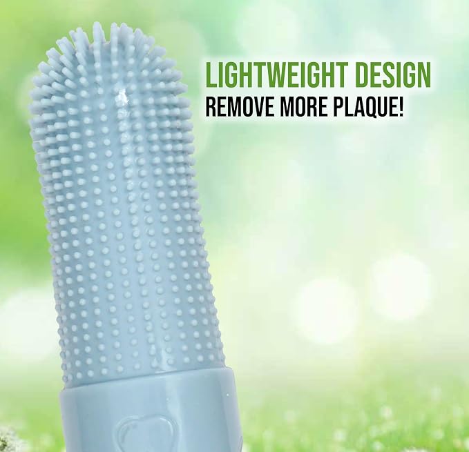 Hampton Distribution 2-Pack Pet Dental Care Kit - 360° Silicone Dog & Cat Finger Pet Toothbrush