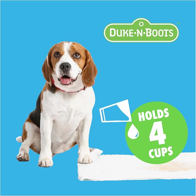 Puppy Pads with Adhesive – 25 Count Leak-Proof Potty Pads for Dogs – Peel & Stick, Stay-in-Place Design, Vertical Use for Male Dogs, Indoor Training Pads (Medium, 25, Count)