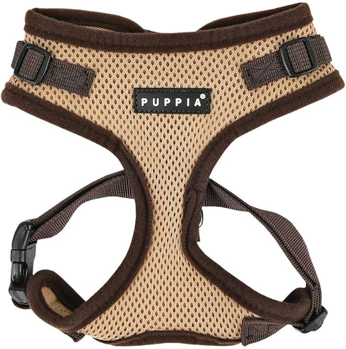 Puppia Authentic RiteFit Harness with Adjustable Neck, X-Large, Beige