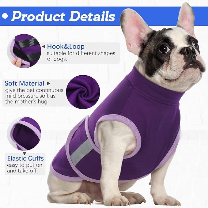 MIGOHI Dog Anxiety Relief Coat, Medium, Medium, Purple
