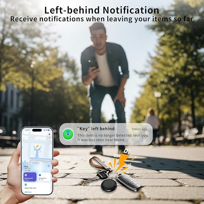 Mini GPS Tracker for Vehicles, Hidden Magnetic Car Tracker, No Subscription, Real Time Tracking Device for Cars, Dogs, Keys, Luggage, GPS para Carros Rastreador - Works with Apple Find My (iOS Only)