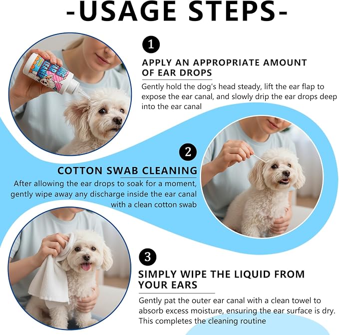Dog Ear Cleaner Solution & Medicated Ear Drops, 2 fl oz