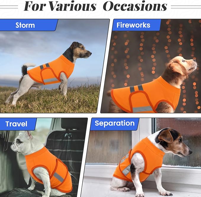 MIGOHI Dog Anxiety Relief Coat, Large, Large, Orange