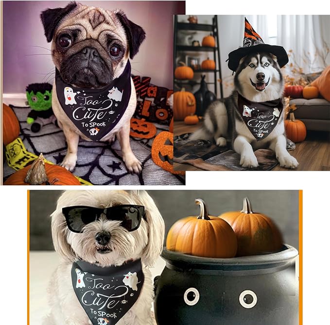 Halloween Dog Bandana, Medium, Small