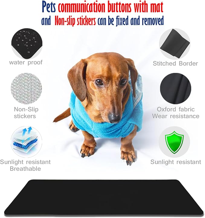 Recordable Buttons, Pack of 4, with Mat