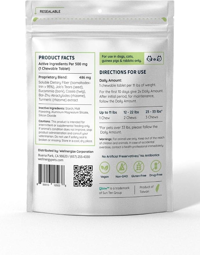 Natural Herbal Hip & Joint Supplements for Dogs & Cats – Holistic All-Natural Herb Blend Joint Supplement Aids Pets with Arthritis, Joint Stiffness, Inflammation, Cartilage Breakdown Pain Relief. 60ct