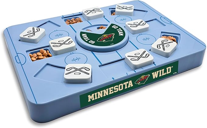 Pets First NHL Minnesota Wild Large Puzzle Toy, New Size, Interactive Dog Treat & Slow Feeding Toy