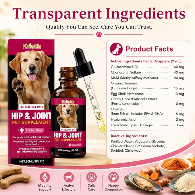 Liquid Hip and Joint Supplement for Dogs