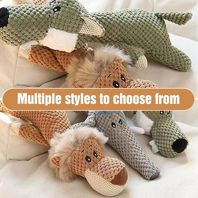 ROWPOZ Dog Plush Toys for Aggressive Chewers, 2026 New Indestructible Dog Squeaky Toys Dogs Puppy Chew Toys, Durable Chew Toys Dogs Plush Toy to Keep Them Busy (Grey Elephant)