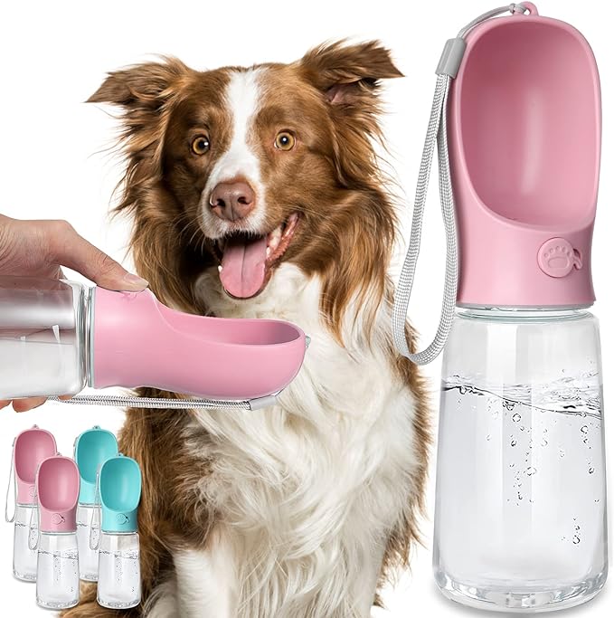 Kalimdor Dog Water Bottle, 19oz, Pink
