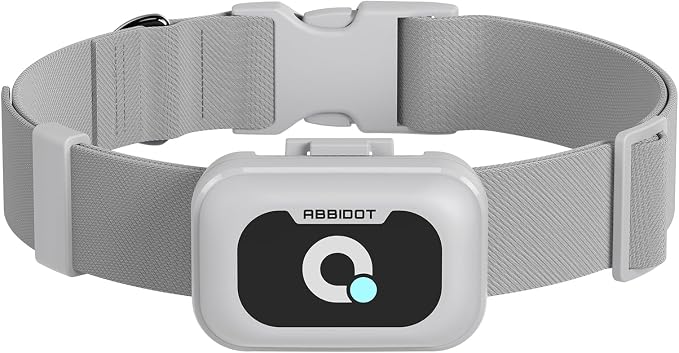 ABBIDOT GPS Dog Tracker - Activity Monitor, 3-Mode LED Light, Location History, Real Time Tracking, Precision Live Pet Tracker, Waterproof, Rechargeable, APP Support, GPS Tracker for Dogs