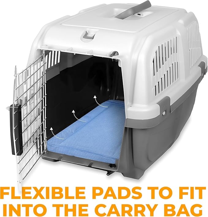 Skywin Pet Carrier Pads, 6 Pack Cat Carrier Pad Insert 19.5" x 12.5", Disposable Small Cat Carrier Liner Pad, Puppy Training Pads(Blue)