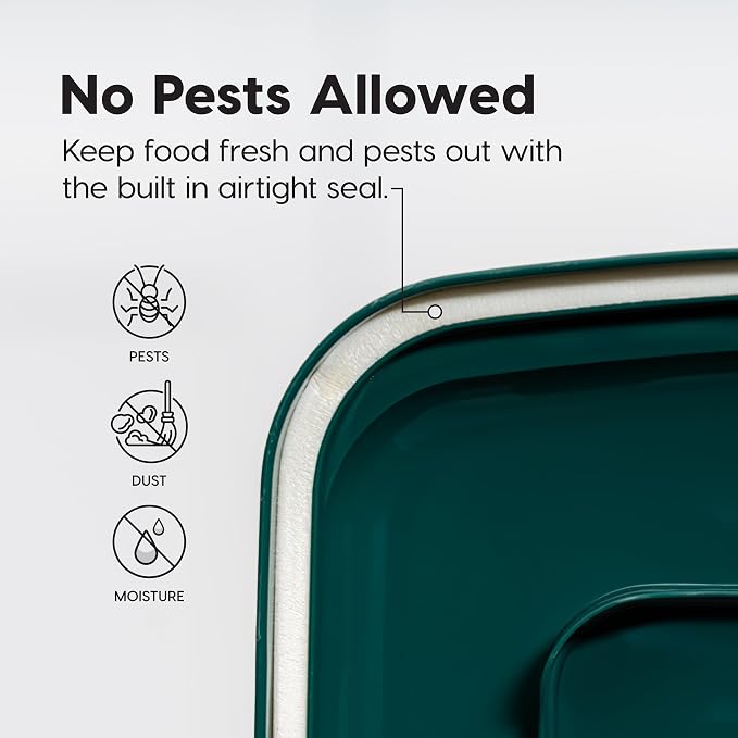 IRIS USA Airtight Pet Food Container, Up to 22 lbs, Green