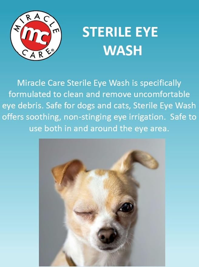Miracle Care Sterile Eye Wash for Dogs & Cats, 4oz