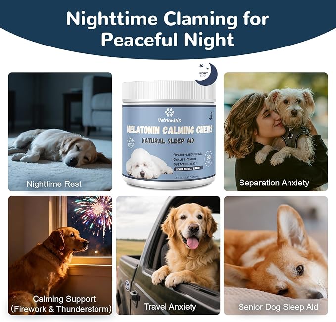 Melatonin for Dogs, Valerian, 200-Pack, 200ct