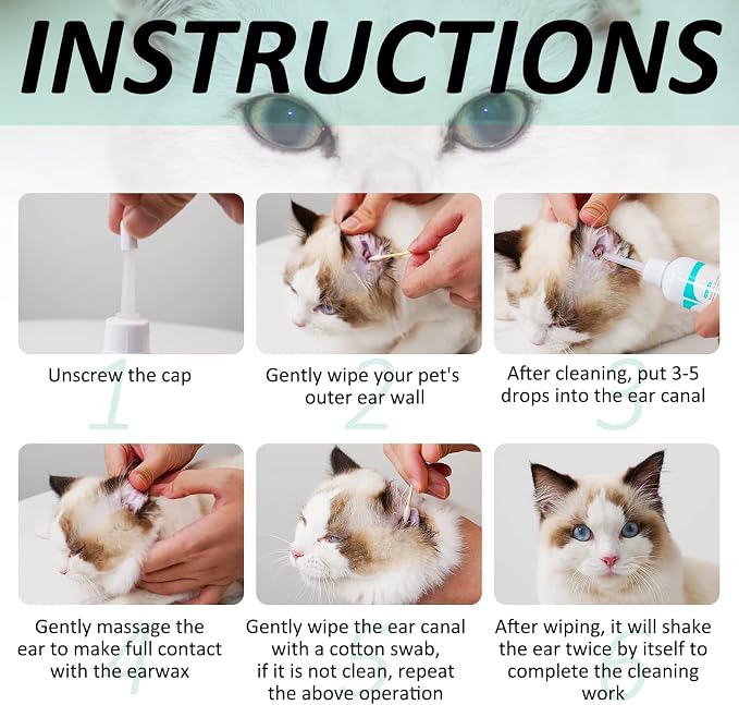 Ear Cleaner for Dogs, Ear Infection Treatment, 60ml