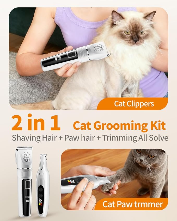 iBTC All-in-One Dog Grooming Kit - White Combination