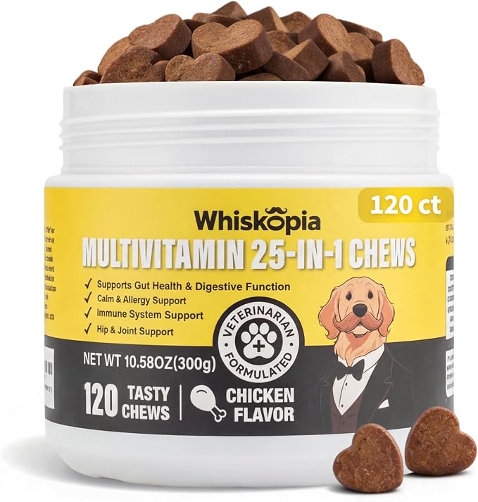 25-in-1 Dog Vitamins Supplements 120 Soft Chews