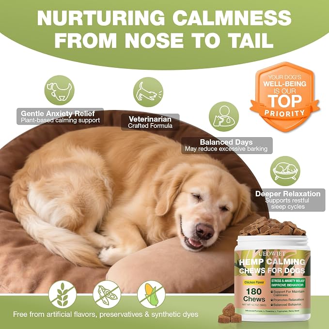 Calming Chews for Dogs, 180 Chews