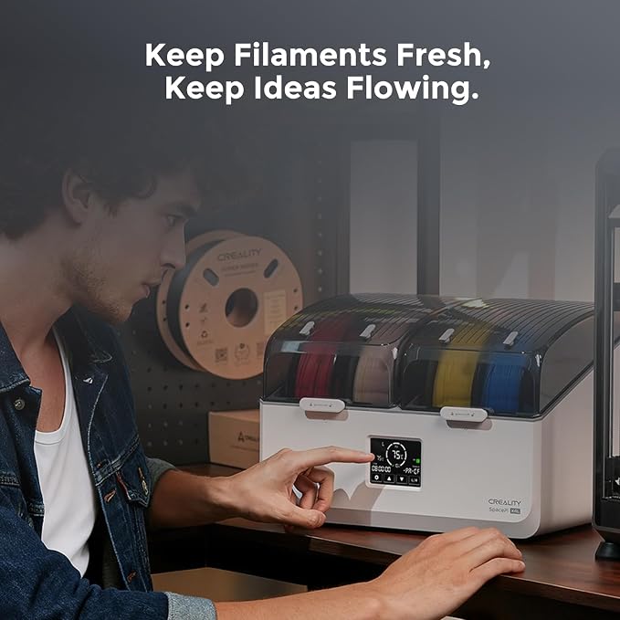 Creality Filament Dryer Box 4 Spools, Space Pi X4L Filament Storage Box