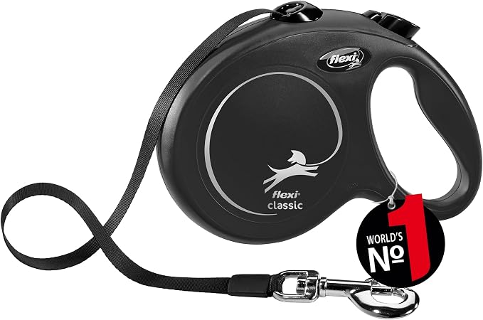 Flexi Automatic Leash New Classic L 5 M Black Tape, Multi