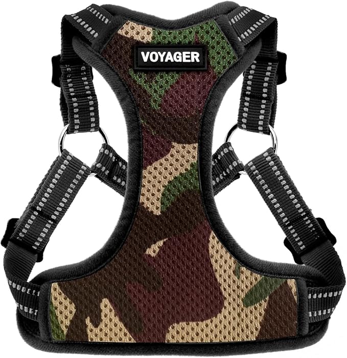 Voyager Step-in Flex Adjustable Dog Harness - Army, X-Large | 23 - 28" in Chest, Fully Adjustable, Reflective Bands, All Weather Breathable Air Mesh, Lightweight, Fast Drying