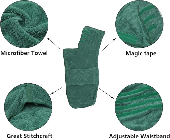 Geyecete Pineapple Grid Fast Drying Super Absorbent Dog Cat Bath Robe Towel - Green - XS