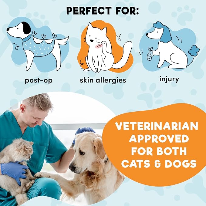 BENCMATE Inflatable Dog Cone Collar Alternative After Surgery Medium | Soft Dog Cone for Small Medium Large Dogs and Cats, Doggie Neck Donut Recovery ECollar to Stop Licking,Constellation