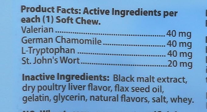 Ark Naturals Happy Traveler Calming Soft Chews for Dogs and Cats