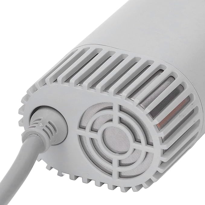 Garosa Pet Hair Dryer Blower, Quiet 1400W Negative Ion Fast Drying Grooming Tool for Home Use Gray PVC ABS US Plug 125V with 2 Speeds 4 Heat Settings and Stand