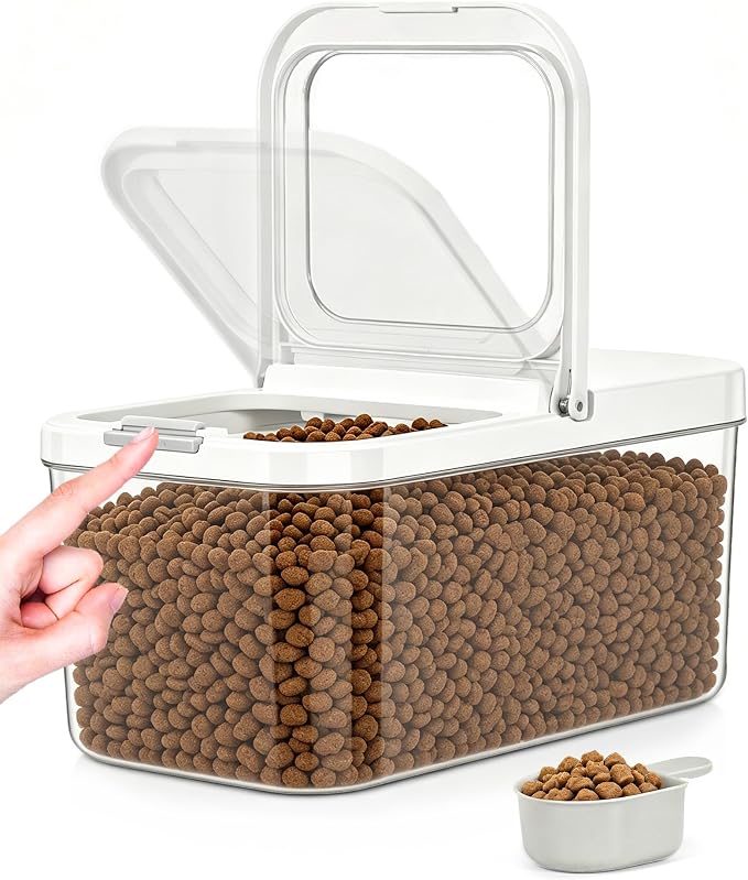 TBMax Pet Dog Cat Food Storage Container 6 Lbs with Airtight Flip-up Lid
