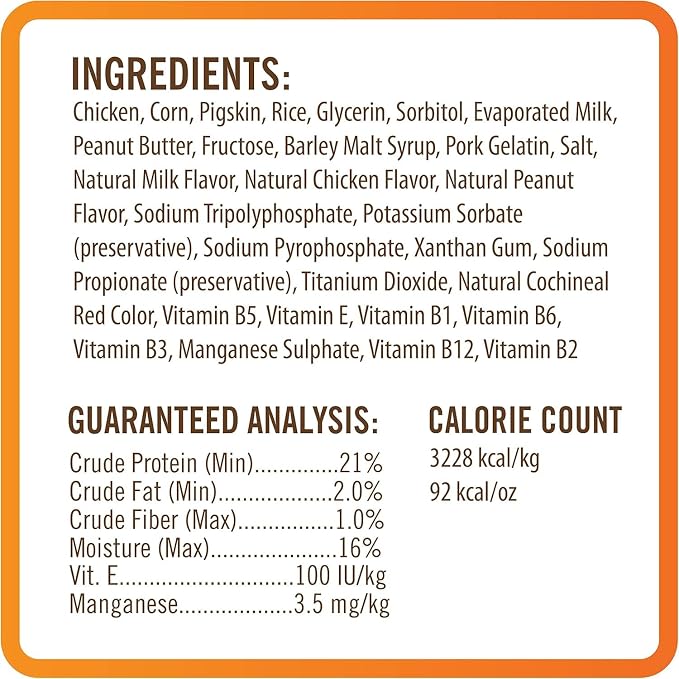 Nutri Chomps Dog Chews, 5-inch Twists, Easy to Digest, Rawhide-Free Dog Treats, 15 Count, Real Chicken, Peanut Butter and Milk flavors