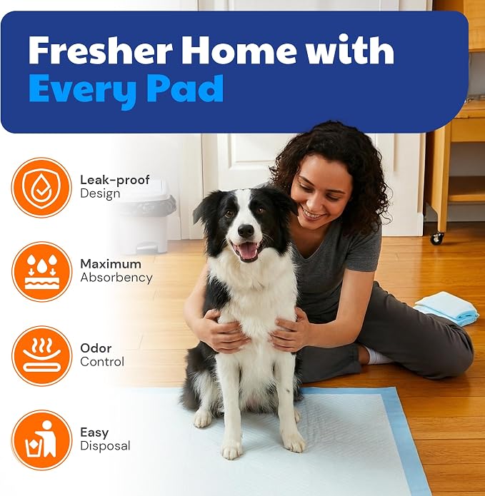American Kennel Club Puppy Training Pads with Ultra Absorbent Quick Dry Gel – 28 x 30 Pee Pads for Dogs - 50 Count , XL(Unscented)