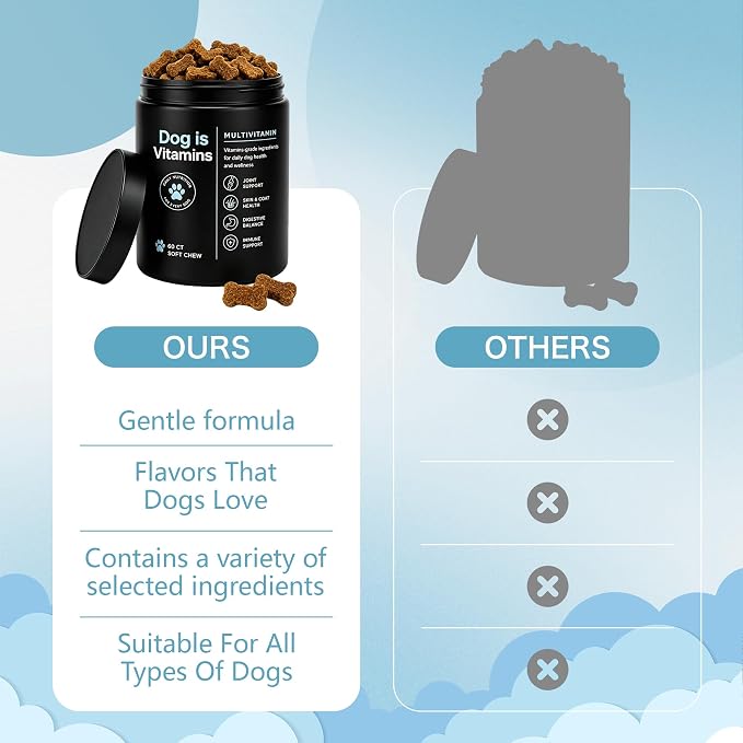 Dog is Multivitamin Chews with Salmon Oil & Chondroitin, 60 Chews (1pc)